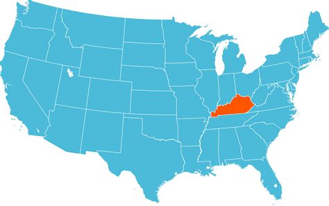 kentucky map usa.